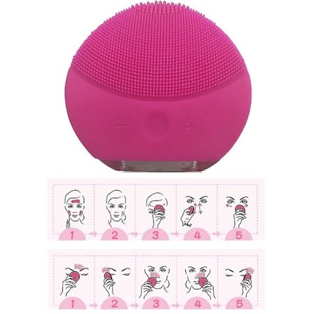 Yyh Electric Ultrasonic Skin Deep Cleansing Brush Facial Massage Waterproof Brush