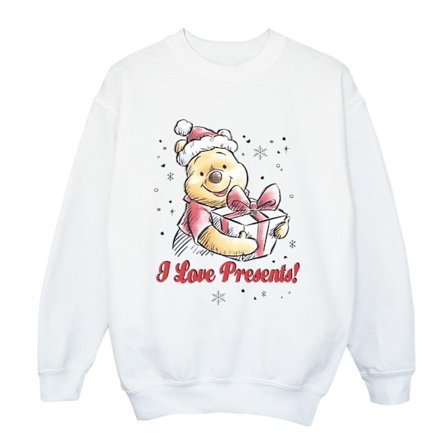 Disney Boys Winnie The Pooh Love Presents Sweatshirt 9-11 år