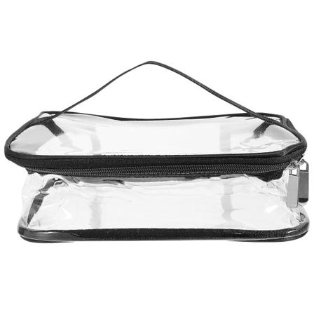 Håndholdt lunsjpose Transparent piknikpose Reise sminkeoppbevaringspose For utendørs Svart 23x15cm Black 23x15cm