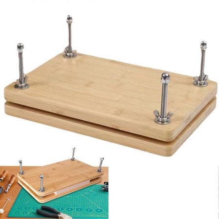 Bokpressemaskin, treboks presse, manuell innbindingspresse, bærbar blomsterpresse, lette bokbindingsverktøy