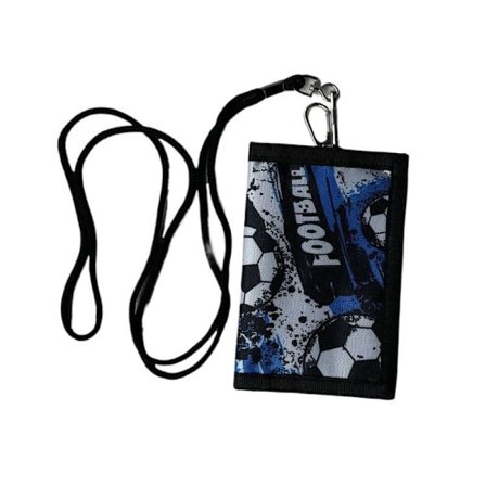 Tri-fold gutte lommebok, sammenleggbar herre lommebok, blå