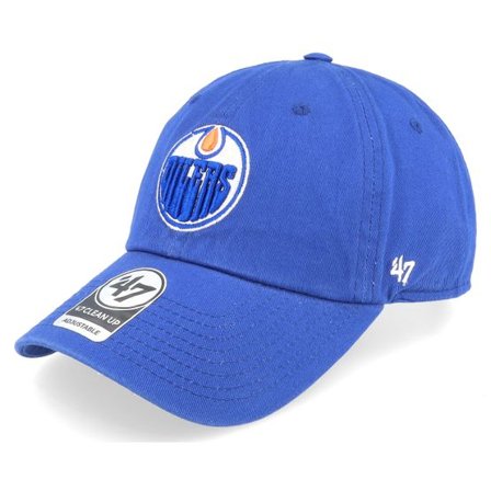47 Brand - NHL Blå unconstructed Keps - Edmonton Oilers NHL '47 Clean Up Royal Dad Cap @ Hatstore