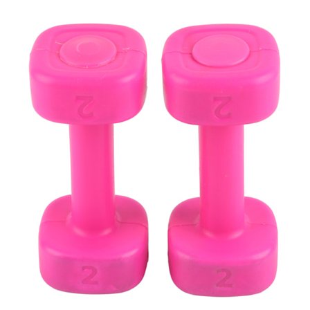 2 stk 4lb Hantel Fitness Vektløfting Kroppsbygging Yoga Sport Vekttap UtstyrRose Red