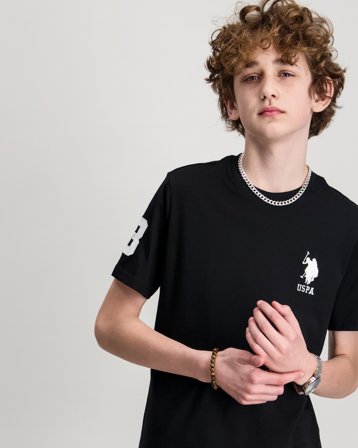 U.S. Polo Assn. Player 3 Tshirt Svart T-skjorter Gutt - Kids Brand Store