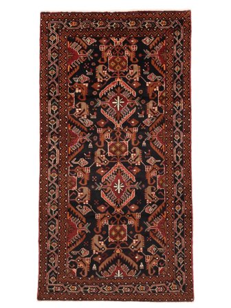 Medaljonkikuvioinen Pieni Nahavand Matot 108X205 Villa