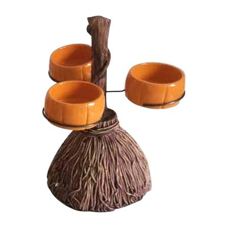 Dekorativt Set För Halloweenfest För Snacksskål (1 Brun)