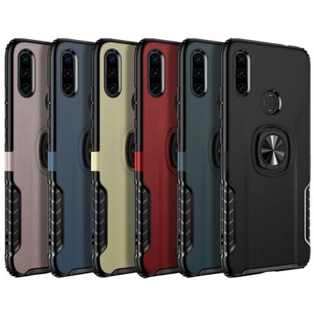 Huawei P30 Lite - Stilig smart deksel med ringholder Roséguld
