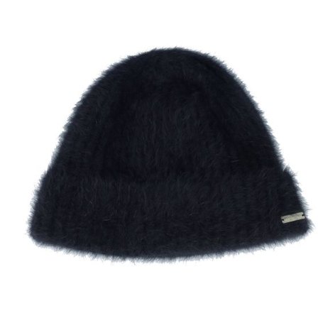 Seeberger - Svart cuff Beanie - "Angora Black Cuff " @ Hatstore