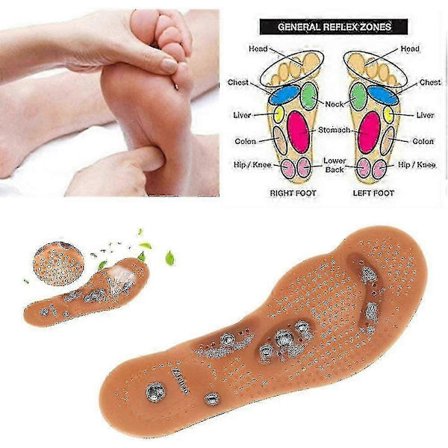 2 paria magneettiterapia pohjallisia stimuloimaan painepisteitä [HK]