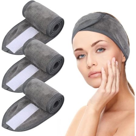 Pandebånd Vaskbare mikrofiberpandebånd Hårbånd med velcro