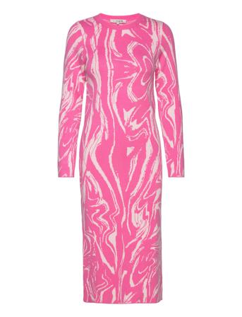 Kira Swirly Dress Dresses T-shirt Dresses Vaaleanpunainen A-View