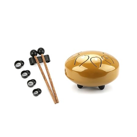 Steel Tongue Drum Set, Slagverksinstrument Handpan Trumma med Väska, Musikbok och Klubbor för Meditation och Underhållning