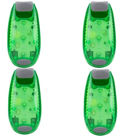 Syzplnwy Clip-On Sikkerhetslys 4-pakning, godt synlig blinkende LED-strobelys for sykkel, løping, gåing, barn, hunder, hjelm