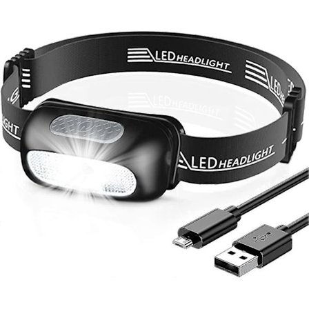 Cisea Pandelampe, Genopladelig Kraftig Pandelampe Med 5 Lystilstande, Ipx4 Vandtæt, Bærbar Led Pandelampe Med Rødt Lys Til Fiskeri/Camping/Cykling/H