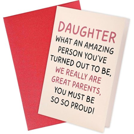 Bursdagskort til datter, 20,7x13,5 cm Gratulasjonskort Bursdag Datter med