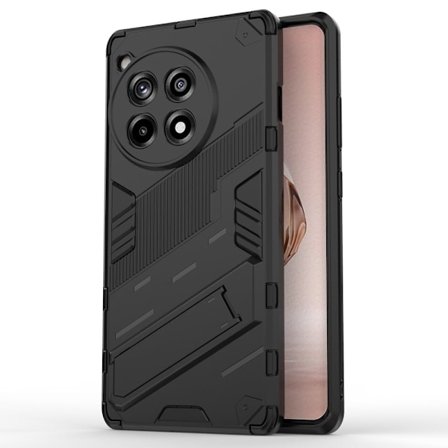 Stødsikkert moderne OnePlus Ace 3 / OnePlus 12R hybridcover - Sort