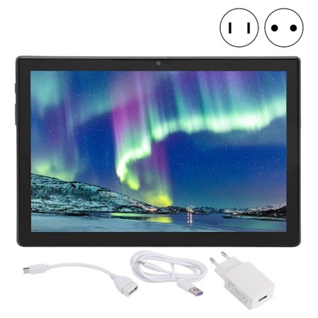 Surfplatta 10,1 tum IPS HD pekskärm Surfplatta 4 GB RAM 32 GB ROM Octa Core-processor för Android 8.1 100‐240V EU-kontakt