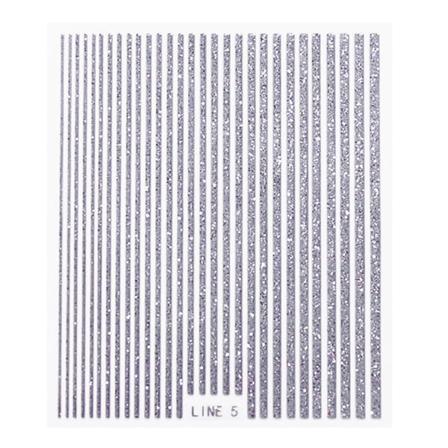 3D-negletape - Sølvglitter Silver