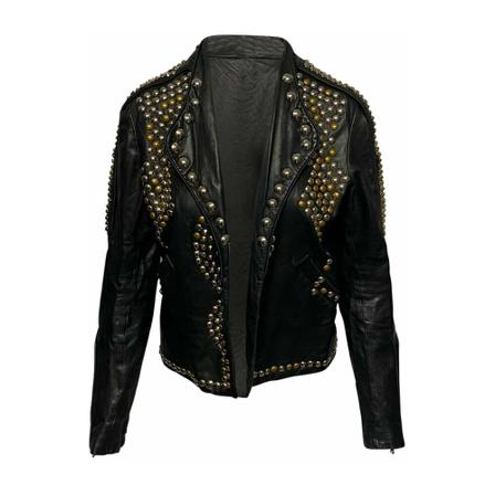 Givenchy Pre-owned, Studded Biker Jacket Zwart, Dames, Maat:L