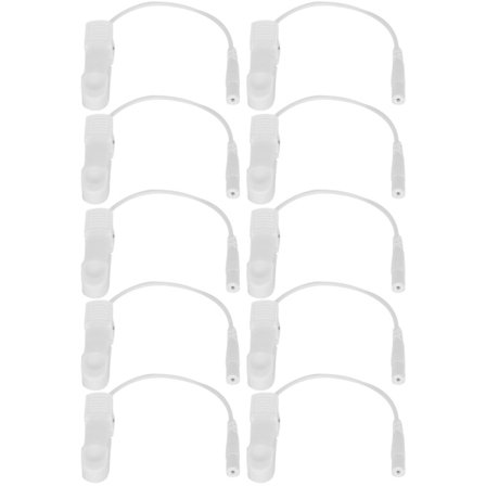 10 stk 2,0 mm øreklips elektrodetråd tilkoblingskabel for digital Tens massasjemaskin