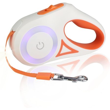 PET Rullbart Hundkoppel 10ft/3m Med LED-lampa