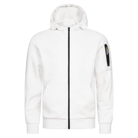National Geographic Men's Zip Hood Men long-sleeved sweaters White S
