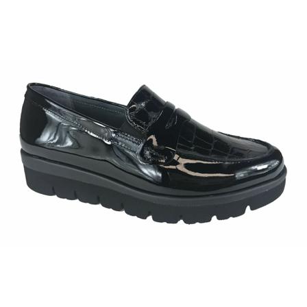 Gabor, 52544 Schoenen Mocassin Zwart, Dames, Maat:36 EU