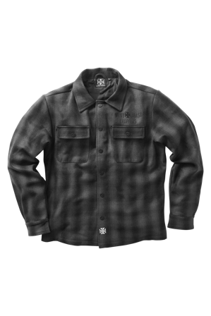 Geacă West Coast Choppers În Carouri Căptușită Cu Lână gri/negru S