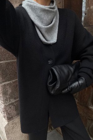 NA-KD Cardigan oversize en maille - Pulls Oversize - Noir - S