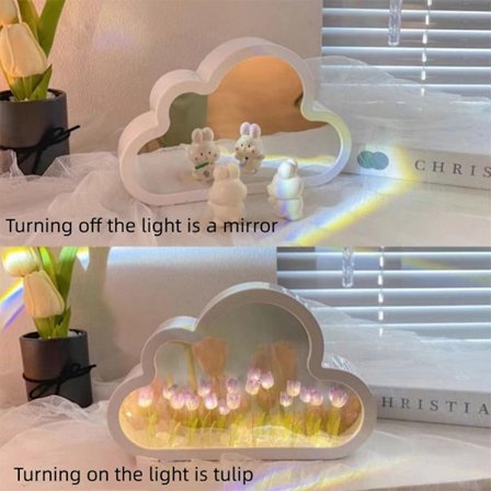 Cloud Tulip Night Light Makeup Spejl LILLA FINISH PRODUKT