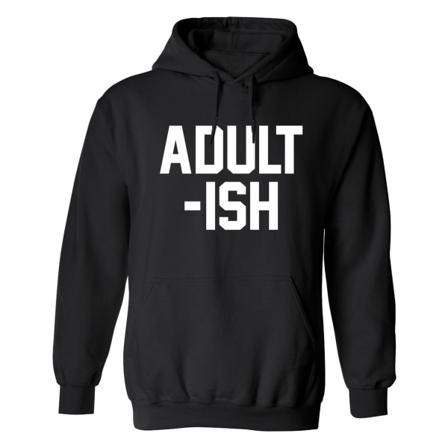 Adultish - Hættetrøje / Sweater - MÆND Svart - S