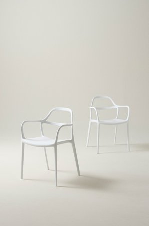 Jotex - Armstol 2-pk Hvit - KARLABY - Kjøp Spisestoler & kjøkkenstoler hos Jotex