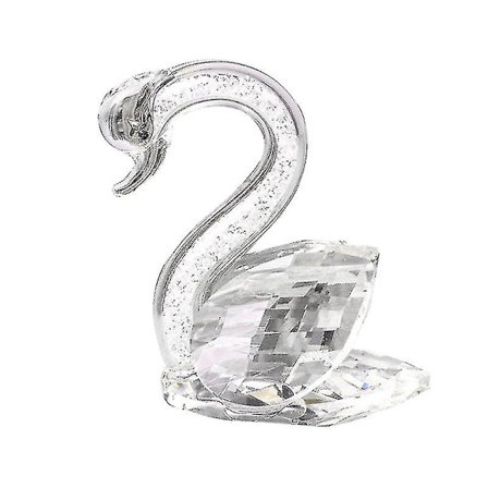 Elegant Krystal Svanestatue Kreativ Skrivebordsudsmykning Krystal Håndværk Til Hjemmet -liuyue