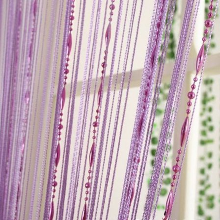 Chain Bead Gardindörr Gardinsträng LILA - stock