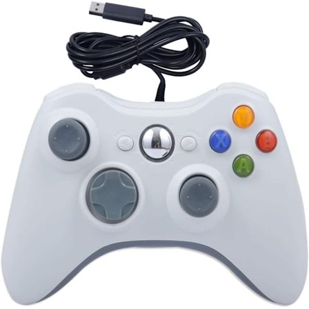 Hvit STORM WYRM USB Spillkontroller for Xbox 360-konsoll Kompatibel med Windows 7/8/10 Joystick Gamepad for Xbox 360