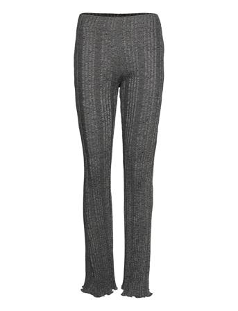 Irma Rib Trousers Grey Gina Tricot