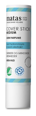 3 for 2 - Matas Striber Cover Stick Til Uren Hud Uden Parfume Medium, Skincare, Ansigtspleje, Uren Hud