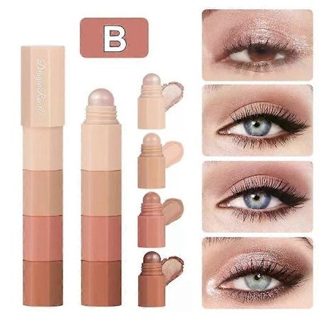 5 i 1 Øjenskygge Blyant Sæt Fløjl Mat Pigment Shimmer Highlight Makeup Kombination Pink Brun Mini Øjenskygge Pen Kosmetik