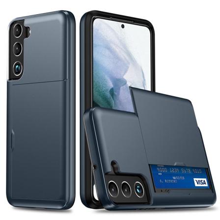 Samsung Galaxy S22 Plus Skal Hybrid Med Kortfack Mörk Blå