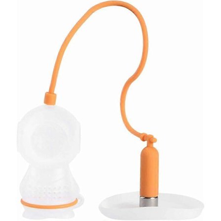 Teesil av silikon, løs te-sil i form av et stempel, urtetefilter for løs te eller urtete (Oransje)