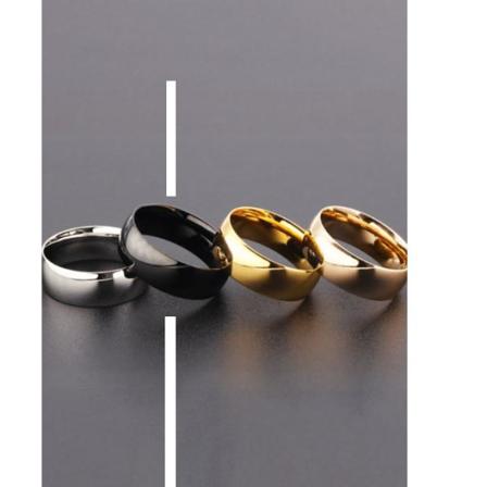 Ring Size 9 Stål Unisex 19 Mm Dam/herr Svart