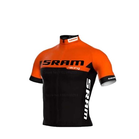 SRAM Racing Sykkeltrøye Sett 2023 Mann Sommer MTB Race Sykkelklær Kortshorts Ropa Ciclismo Utendørs Riding Sykkeluniform Trøye Jersey M