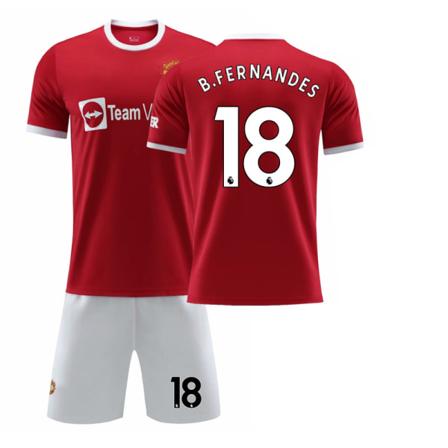 21-22 Uusi Red Devils Koti Ei. 7 Ronaldo Paita Ei. 6 Pogba Jalkapallo Paita Set Ei. 18 Tähti Alkuperäisillä Sukilla United Home Stadium No. 18 24#