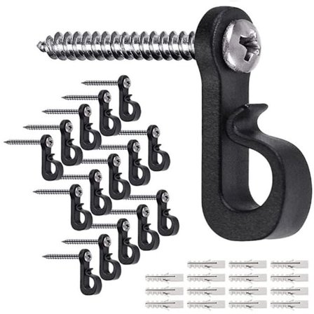 Tak kroker for oppheng av lys - stål kabelklemmer - lys kroker - 15 stk