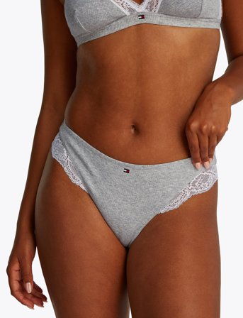 Tommy Hilfiger Dipped Thong - Grey - S