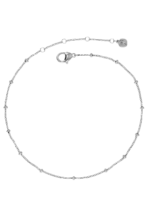 Edblad Beaded Chain Anklet Steel Smycken & klockor Dam Grå ONESIZE