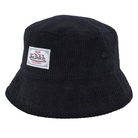 Von Dutch - Preto bucket Chapéu - Corduroy Manchester Black Bucket @ Hatstore