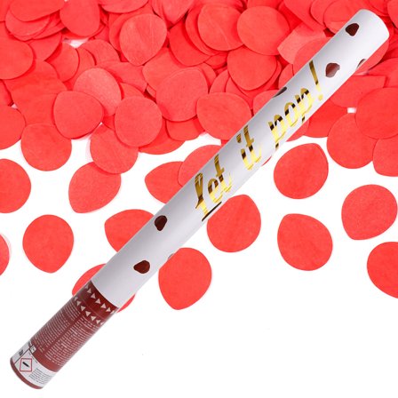 Konfettikanon Roseblad Rød 60 cm