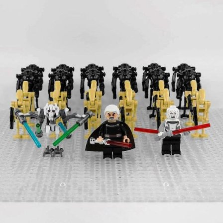 Star Wars Separatist Battle Droid Count Dooku General Grievous Ventress Minifigursett med våpen og tilbehør [ch]