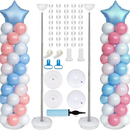 Grattis Ballong Post Hållare för Bröllopsfirande, Bröllopsdekoration Ballong Set - Högkvalitativt Latexmaterial, Läckagesäker, Stabilt Stöd